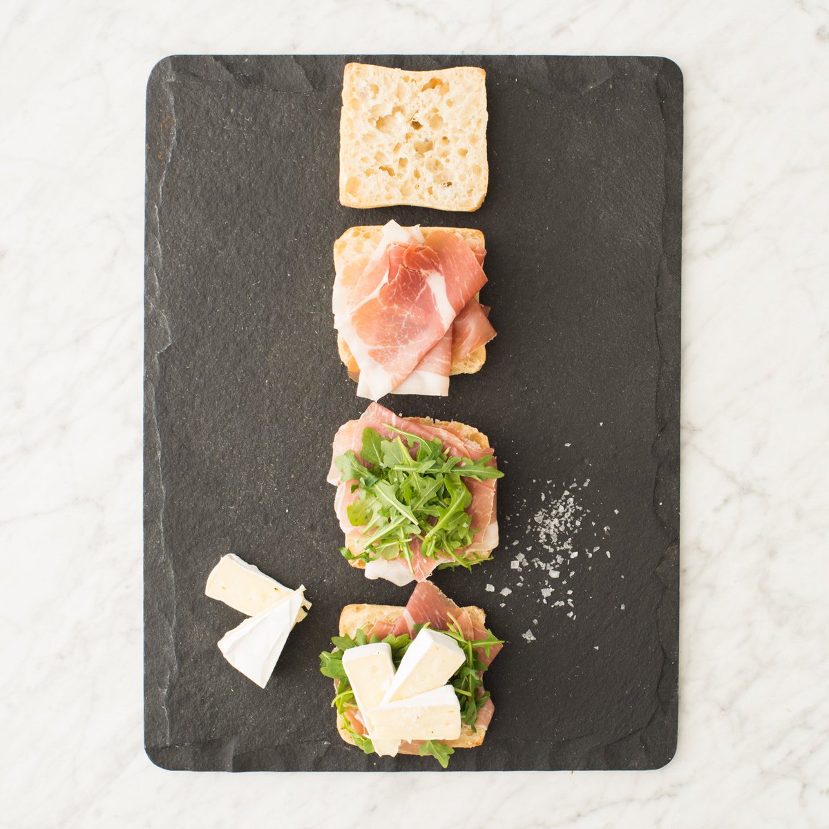 Crispy, creamy, salty and peppery arugula – the building blocks of a Boulart #sandwich!