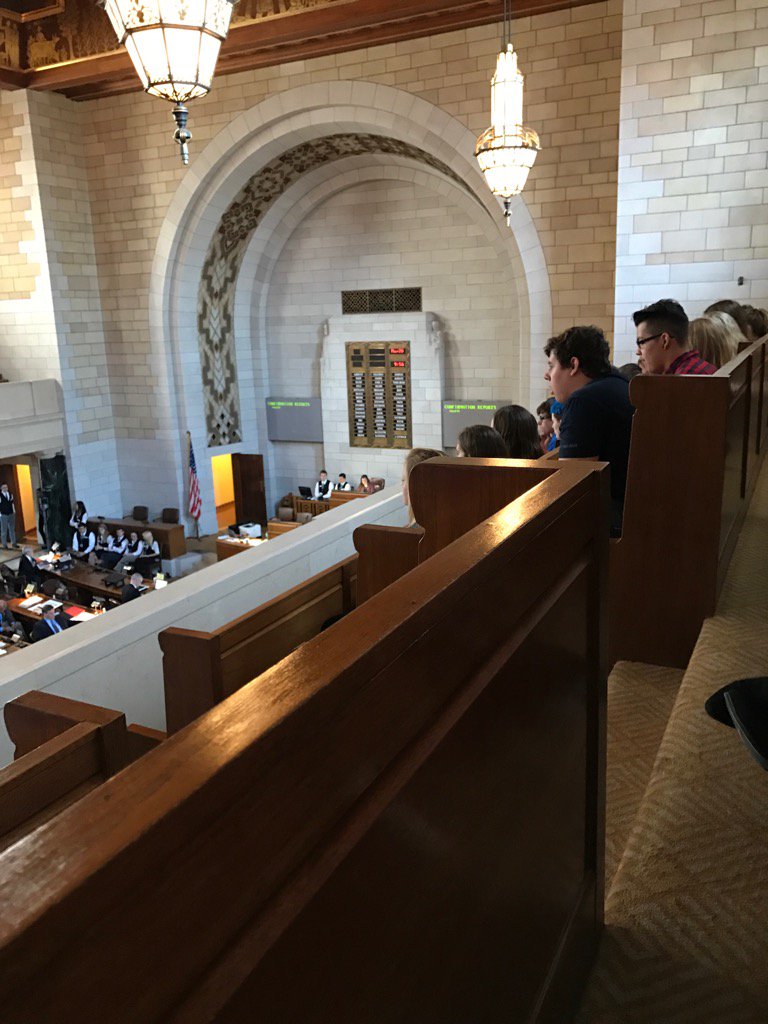 SRHarring's tweet photo. #NHSGov't sitting in on the #neleg and a debate on a bill from the health committee. @norris160 https://t.co/Smf5yKaBeS