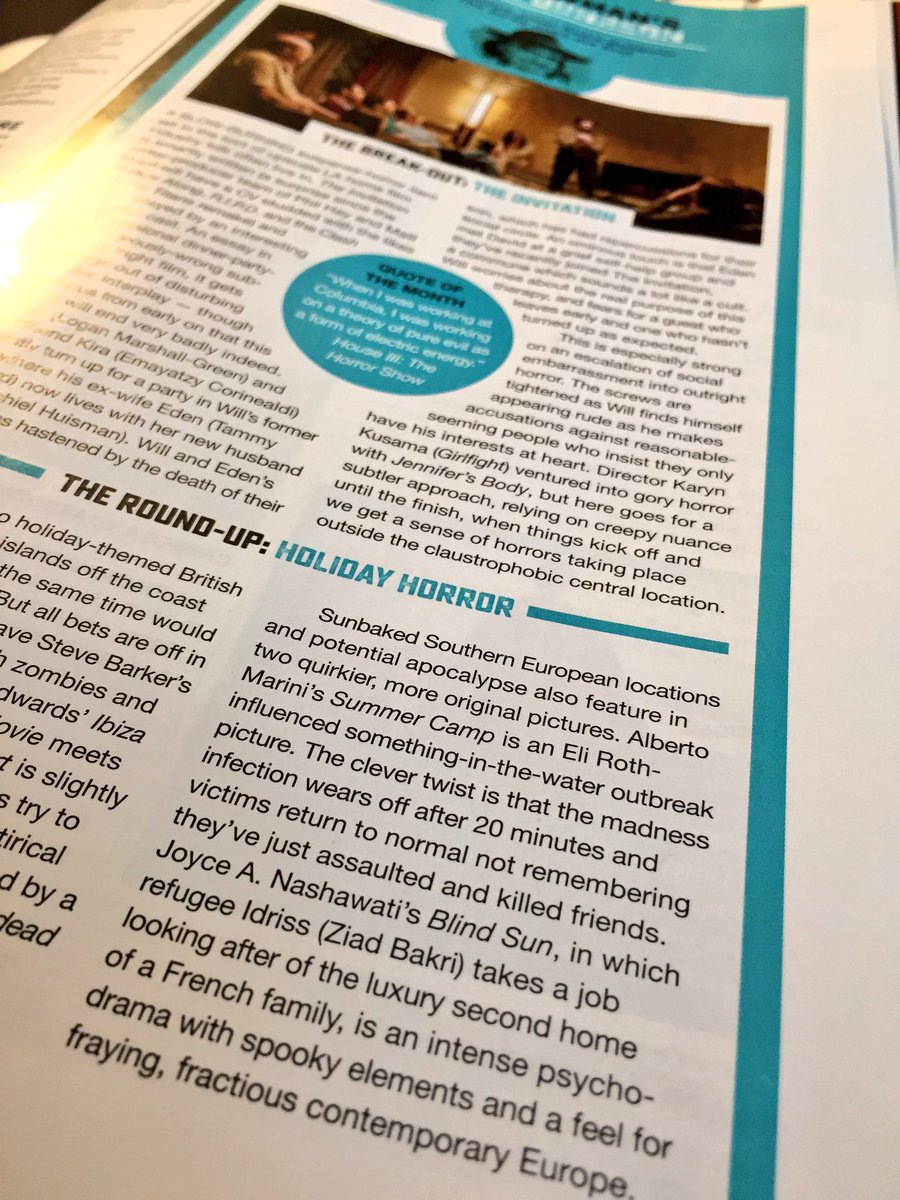 Shudder_UK's tweet photo. We're all going on a summer holiday with @AnnoDracula?

Nice mention of #BLINDSUN in @empiremagazine.

Catch it: https://t.co/Qgz6zBBmF0 ☀️ https://t.co/SybLKeT4v3
