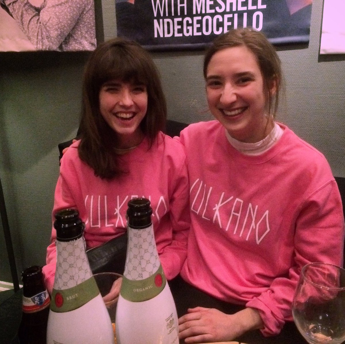 Babes and bubbles 💕🍾 in the hottest sweater ever ✨☝️