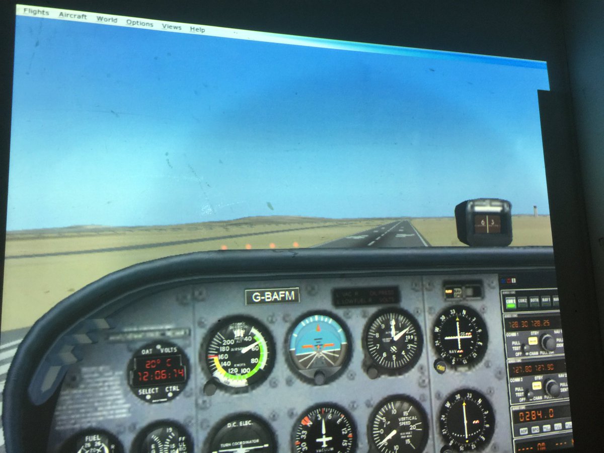 Cadets enjoying the new flight simulator