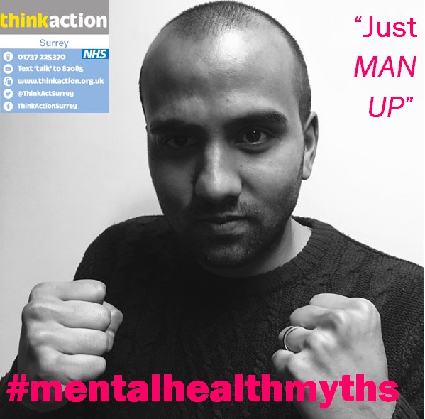 Men, don't 'man up' - TALK about your wellbeing. Contact our service to book an initial consultation today. #mentalhealthmyths #thinkaction