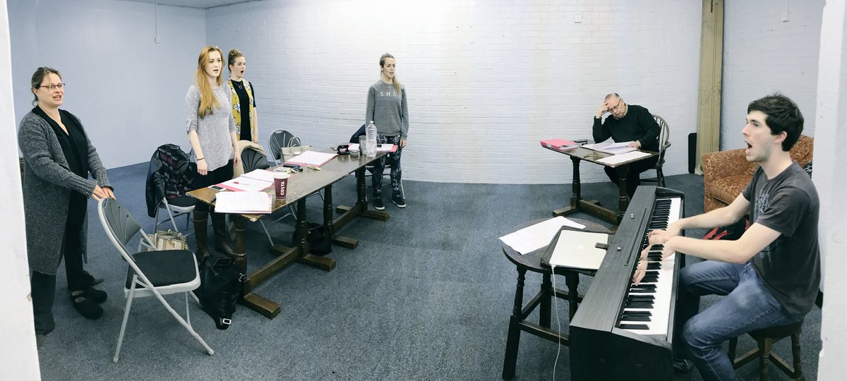 Well how #exciting, rehearsals are underway for #thehappyfuneral our new musical. Opens Wed 24th May. Book now, markettheatre.co.uk