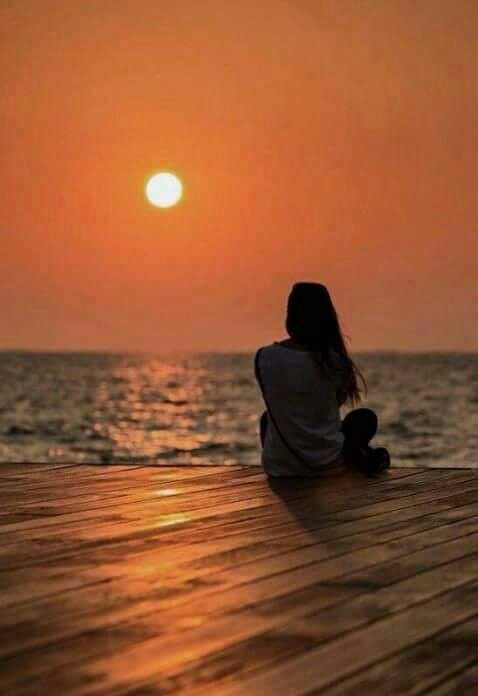 #disfrutando de un atardecer