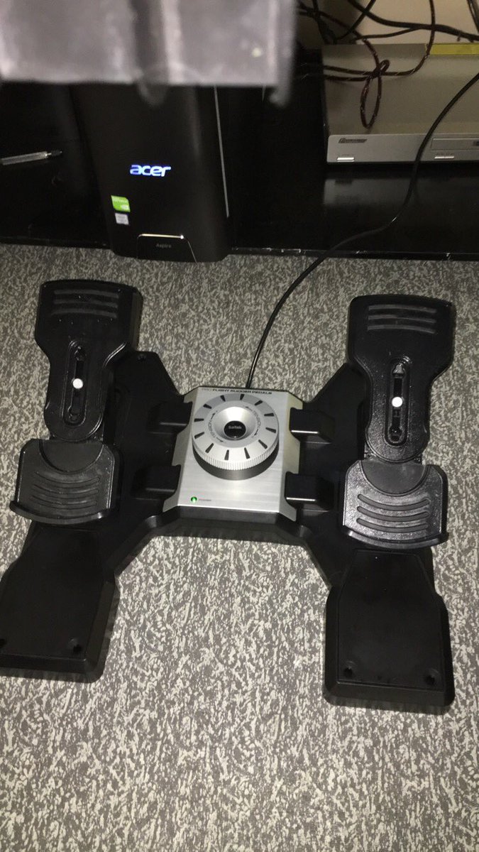 1054's flight simulator now has rudder pedals!