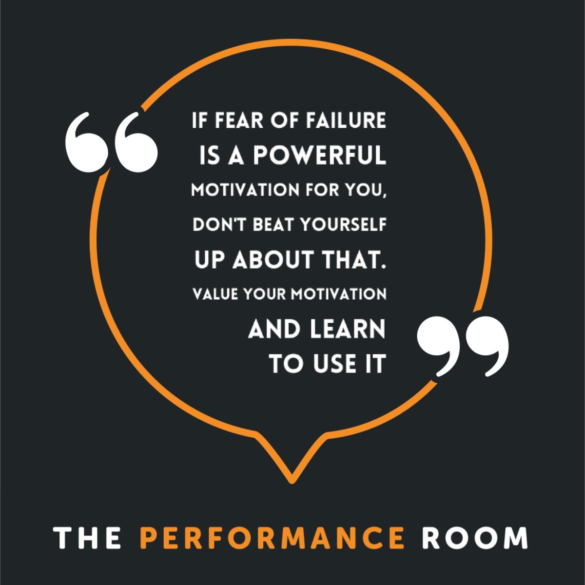 If fear of failure is a powerful motivation for you, don't beat yourself up about that. Value your motivation and learn to use it