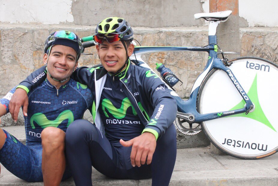 Movistar_Team2's tweet photo. El paso del tiempo y las rutas compartidas hacen más fuertes los lazos de amistad. #SoyMovistarTeam https://t.co/CQlJDbhZYH