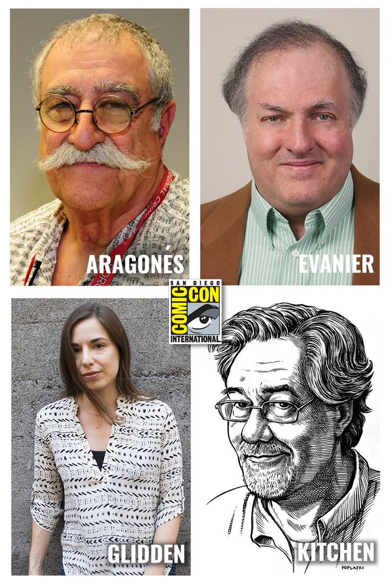Wave 9 of #SDCC 2017 special guests is here! Welcome Sergio Aragones, <a href="/evanier/">Evanier</a> <a href="/sarahglidden/">Sarah Glidden</a> &amp; Dennis Kitchen! 
bit.ly/2nDq9sH