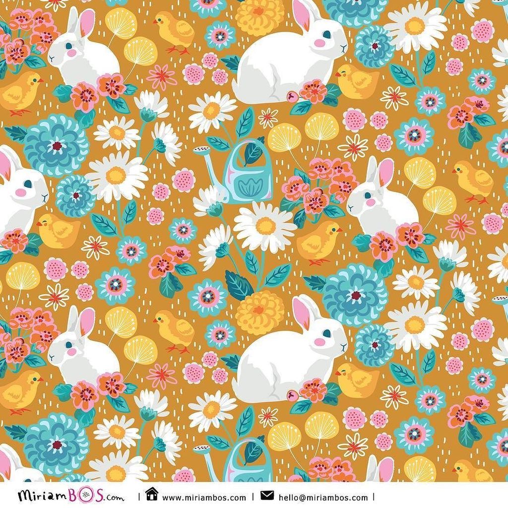 Hurray!!! Spring is finally here!! I made a fun pattern with Bunnies 🐰 chicks 🐥 and flowers 🌺 
#springpattern #spri…