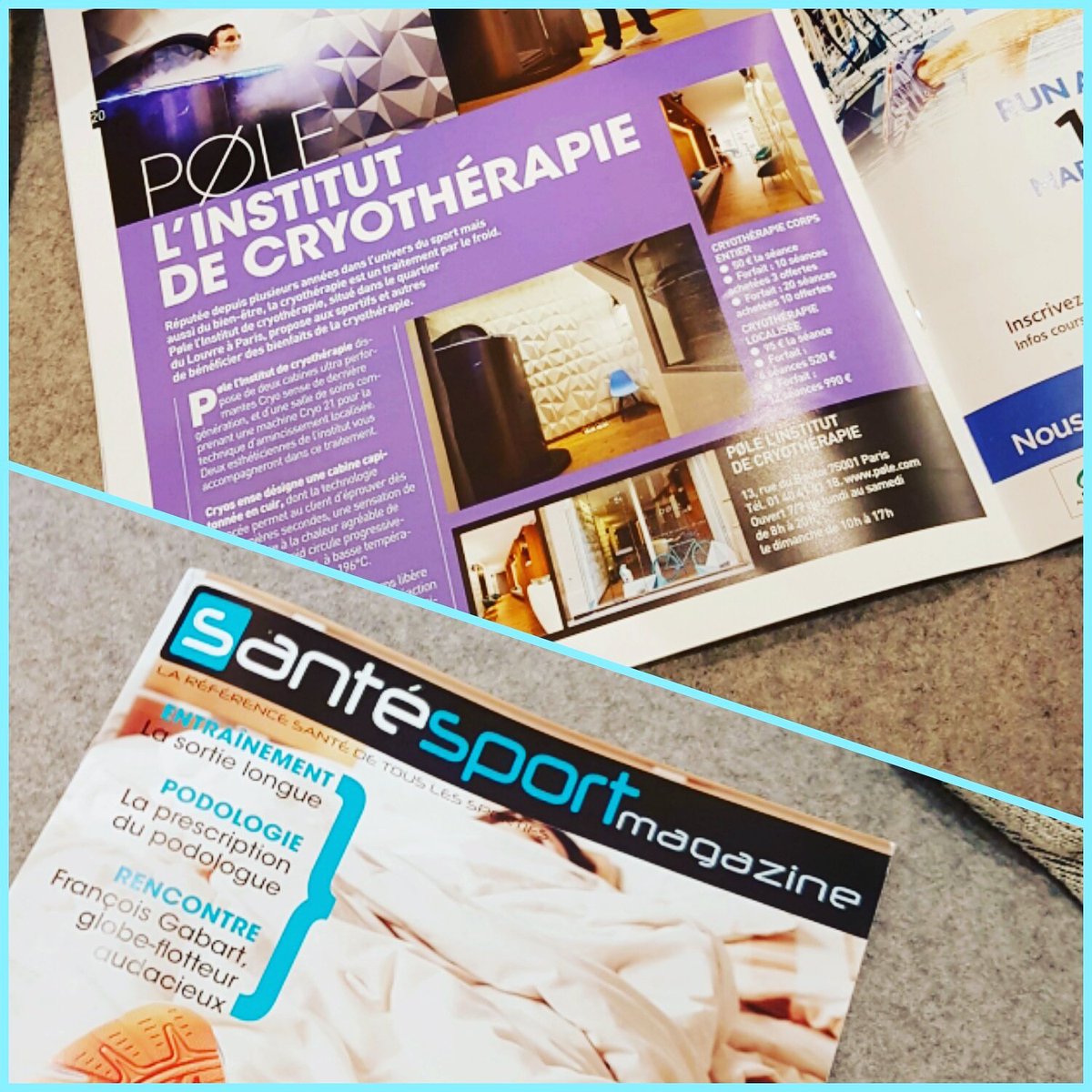 polecryo's tweet photo. Merci @santesportmagazine, pour cette présence sûr le salon du fitness #pole#cryo #cryotherapie #recuperation #bodyfitness #bestplaceinparis https://t.co/ntKtZgcsBv