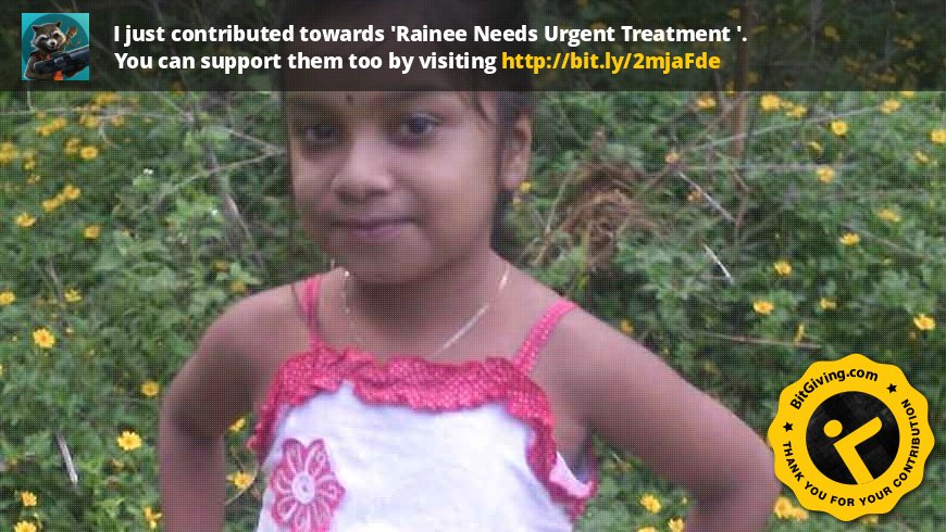 gkd619's tweet photo. I just contributed towards 'Rainee Needs Urgent Treatment ' on https://t.co/29lWJgH2Oj https://t.co/SXfxXfAKop