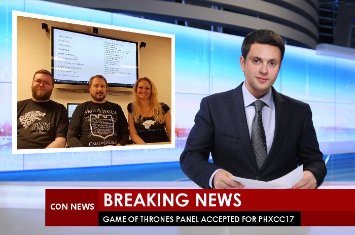 enVader's tweet photo. Our "Top 10 OMG Moments from Game of Thrones" panel has officially been accepted for Phoenix Comicon.  #PHXCC @IDatedFabio https://t.co/0etgUf6PZS