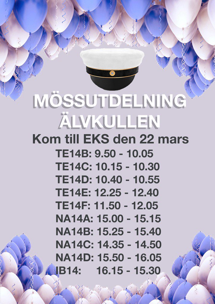 sagelevkar's tweet photo. ********STUDENTER********
Är ni taggade??? Dags för studentmösseutdelning!🐘🌟 #elevkår https://t.co/z1fWaGCe5p