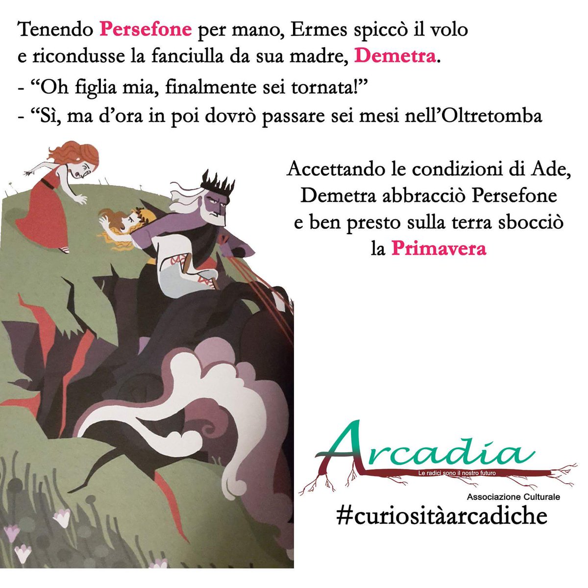 #Persefone ritorna da sua madre #Demetra! Arriva la #Primavera!

#curiositàarcadiche
#arcadia #roma #asscult #equinoziodiprimavera