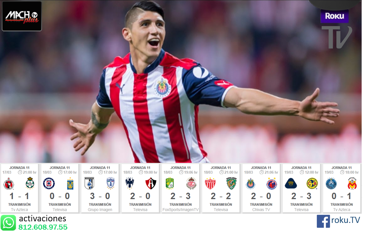 amigoTV_'s tweet photo. #ResumenDeportivo de la Jornada 11 de la @LIGABancomerMX
1. @Chivas
2. @Rayados
3. @TolucaFC
4. @Xolos

#RokuTV #MachTV #1Prime https://t.co/VyfQfh4zeL