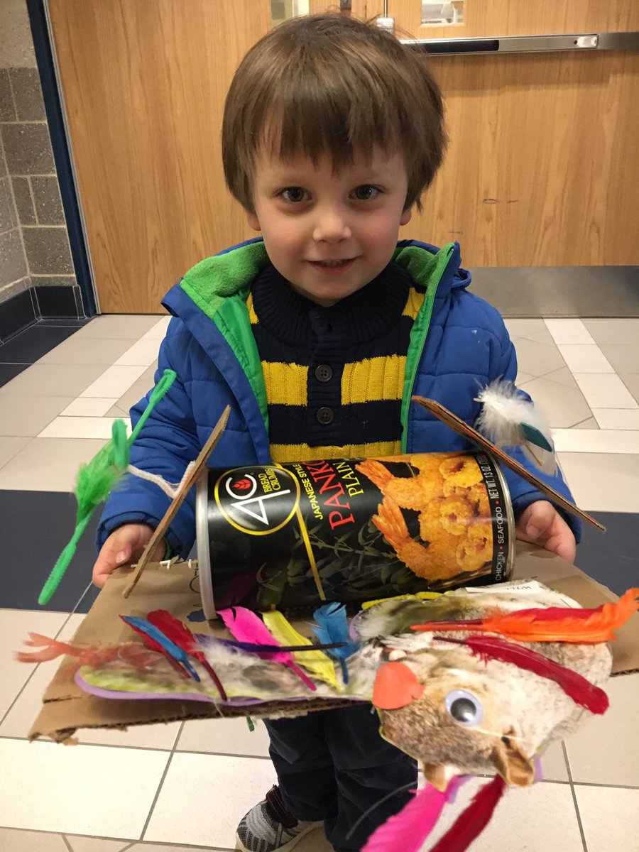 NatickPreschool's tweet image. Mrs. Price's class engineered flying machines from recyclables based on their study of birds; parents got into the spirit too! @natickps
