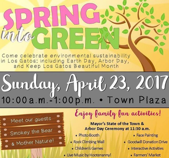 TownLG's tweet photo. Happy first day of #spring! Come celebrate at #springintogreen on April 23rd! https://t.co/52b9rlzwPB #losgatos #events #losgatosevents https://t.co/cZMDJ3ok71