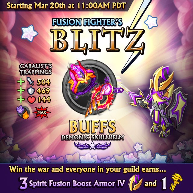Fusion Fighter's Blitz has started: Win the Cabalist Trapping's Set to buff your Shadowforged Armor and more! #KnightsandDragons