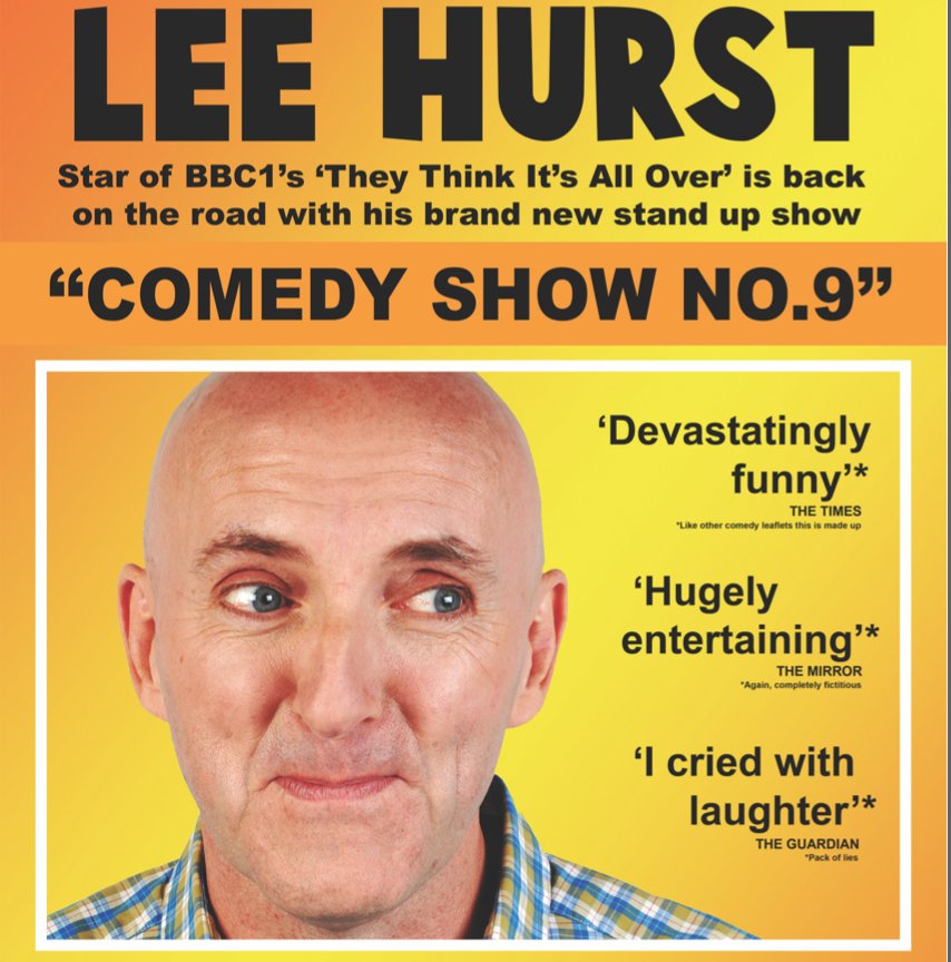 23rd April - See the inimitable LEE HURST <a href="/2010LeeHurst/">Lee Hurst</a> here with his Comedy Show No.9 #comedy #EastLondon #London ow.ly/Wq3r308VUxg