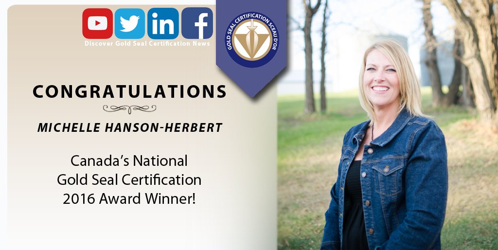 GoldSealCert's tweet photo. Come Celebrate the Gold Seal Certification 2016 award with us on April 4th! Show your support to Michelle Hanson-Herbert! @ManitobaHeavy https://t.co/AcIUeeAavX