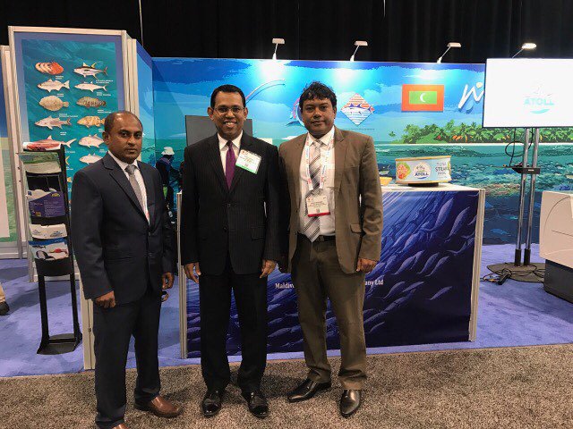 bostonshowmv's tweet photo. @sto_mkt MD @AhmedSareer  visiting @mifcomv stall at #BostonSeafoodShow https://t.co/U6qZG5ZZLq