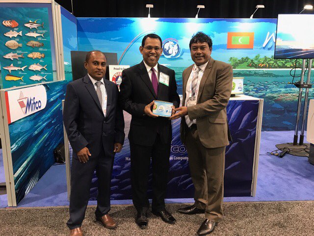 bostonshowmv's tweet photo. @sto_mkt MD @AhmedSareer  visiting @mifcomv stall at #BostonSeafoodShow https://t.co/U6qZG5ZZLq