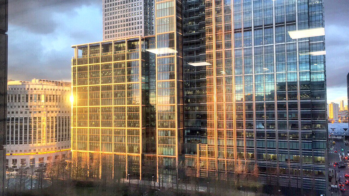 Can't complain at this view from the office #CanaryWharf