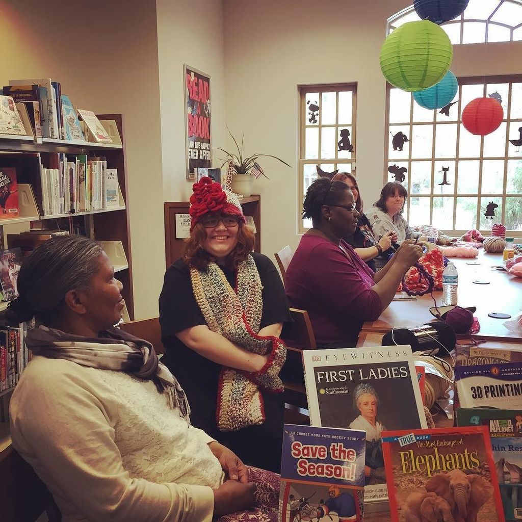 AuburnLibrary's tweet photo. Stitch, Knit & Crochet Club Every Monday 1:00 #auburnpubliclibrary #auburnga #crochetersof… https://t.co/ybdYnBRlbj https://t.co/pjrSVhdAG6