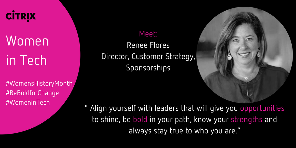 CitrixCareers's tweet photo. Renee's diverse path @Citrix proves we should all continue to #BeBoldForChange #WomeninTech #WomensHistoryMonth https://t.co/gKHFHdGwoa https://t.co/XsRlKdTN2E