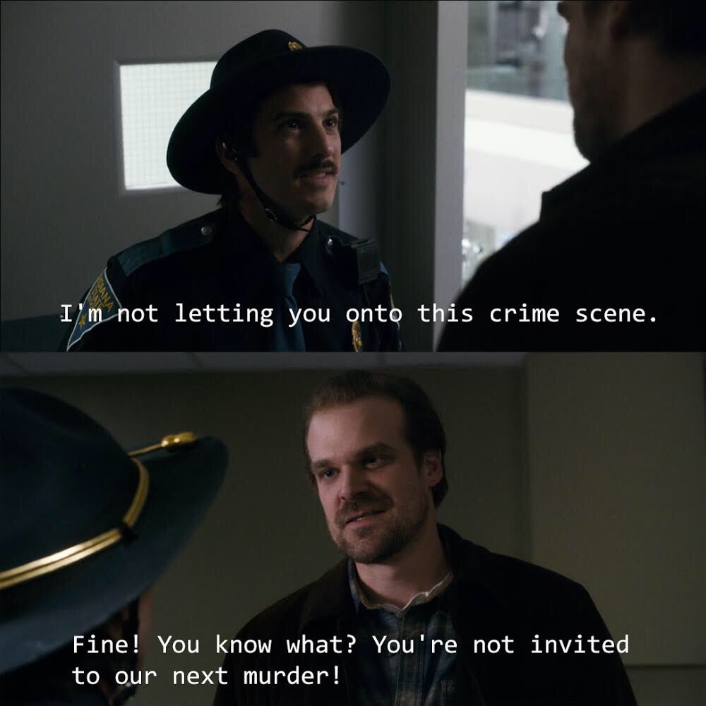 memes_stranger's tweet photo. #StrangerNineNine @DavidKHarbour @Stranger_Things https://t.co/YJFO60Yzz2