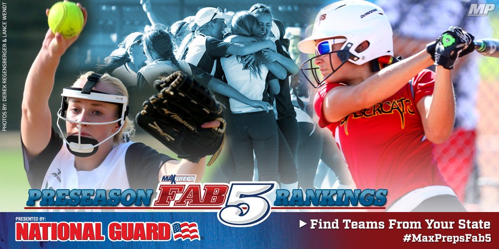 MaxPreps's tweet photo. National No. 24 leads Kentucky's @NationalGuard girls softball #MaxPrepsFab5 list.
See the state's Top 5 teams
https://t.co/fBYB2FYbVf https://t.co/1w3Fl5GIYh