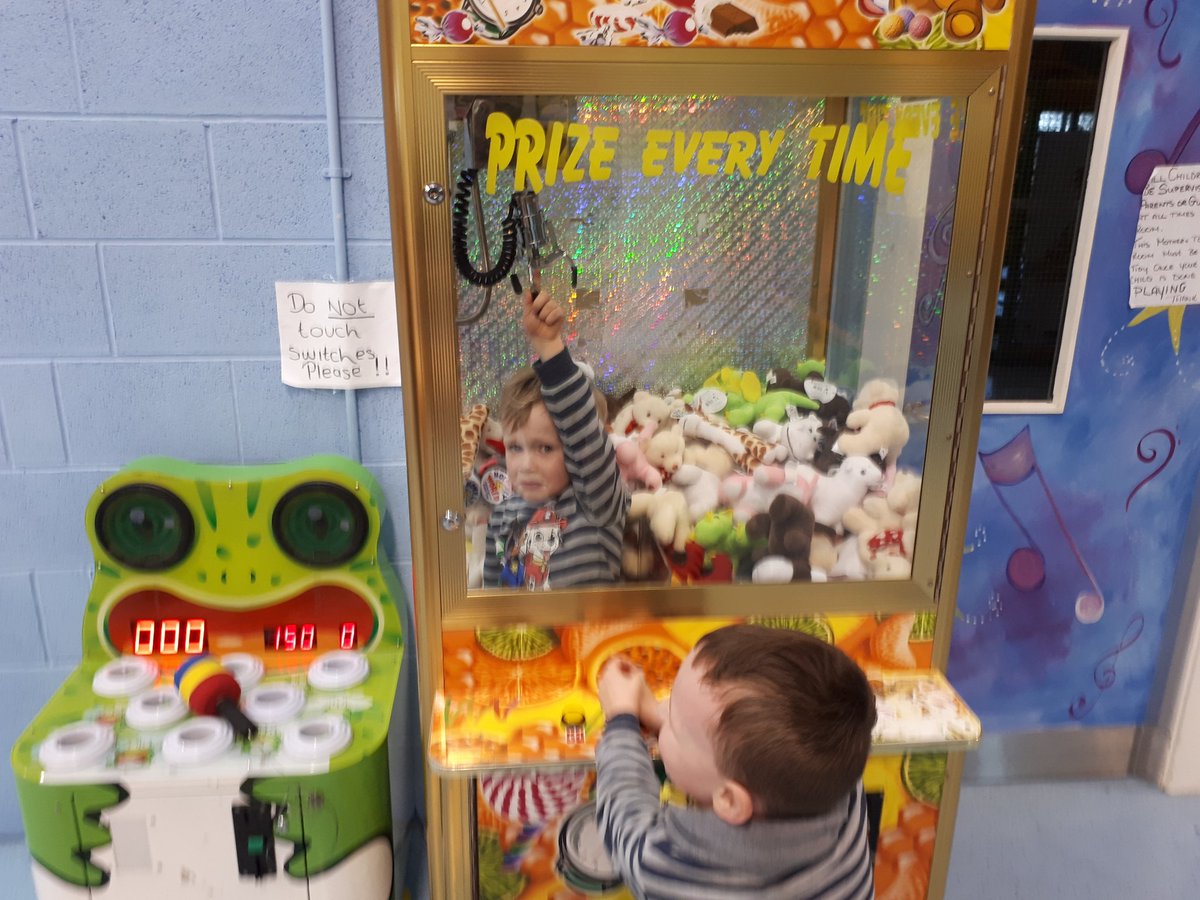 Disasterbator's tweet image. &amp;gt; In play centre. 
&amp;gt; Eyes off 3 y/o mischievous son for 6 secs.
&amp;gt; Muffled complaint near the amusements.
&amp;gt; Look up, see this.
&amp;gt; What do?