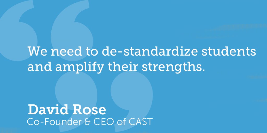 DigitalPromise's tweet image. Watch this 2-min #UDL video feat. @DavidRose_CAST: “We need to de-standardize students and amplify their strengths”: bit.ly/2mFWoXb