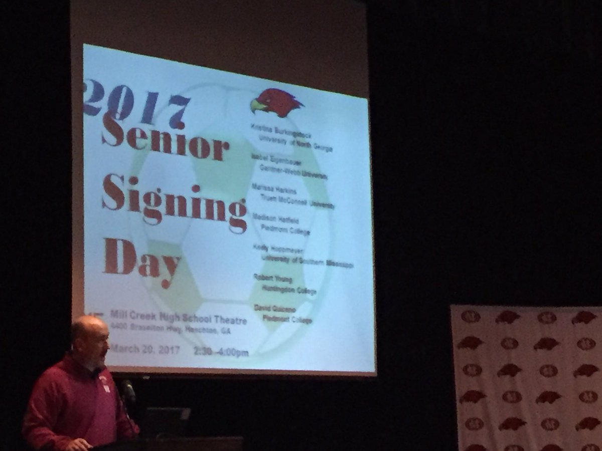 MCHSTALON's tweet photo. Congrats to all MC Soccer Players who are signing to play at the next level today! TALON  is proud of you all!! ⚽️ https://t.co/N7IfSpXMwv