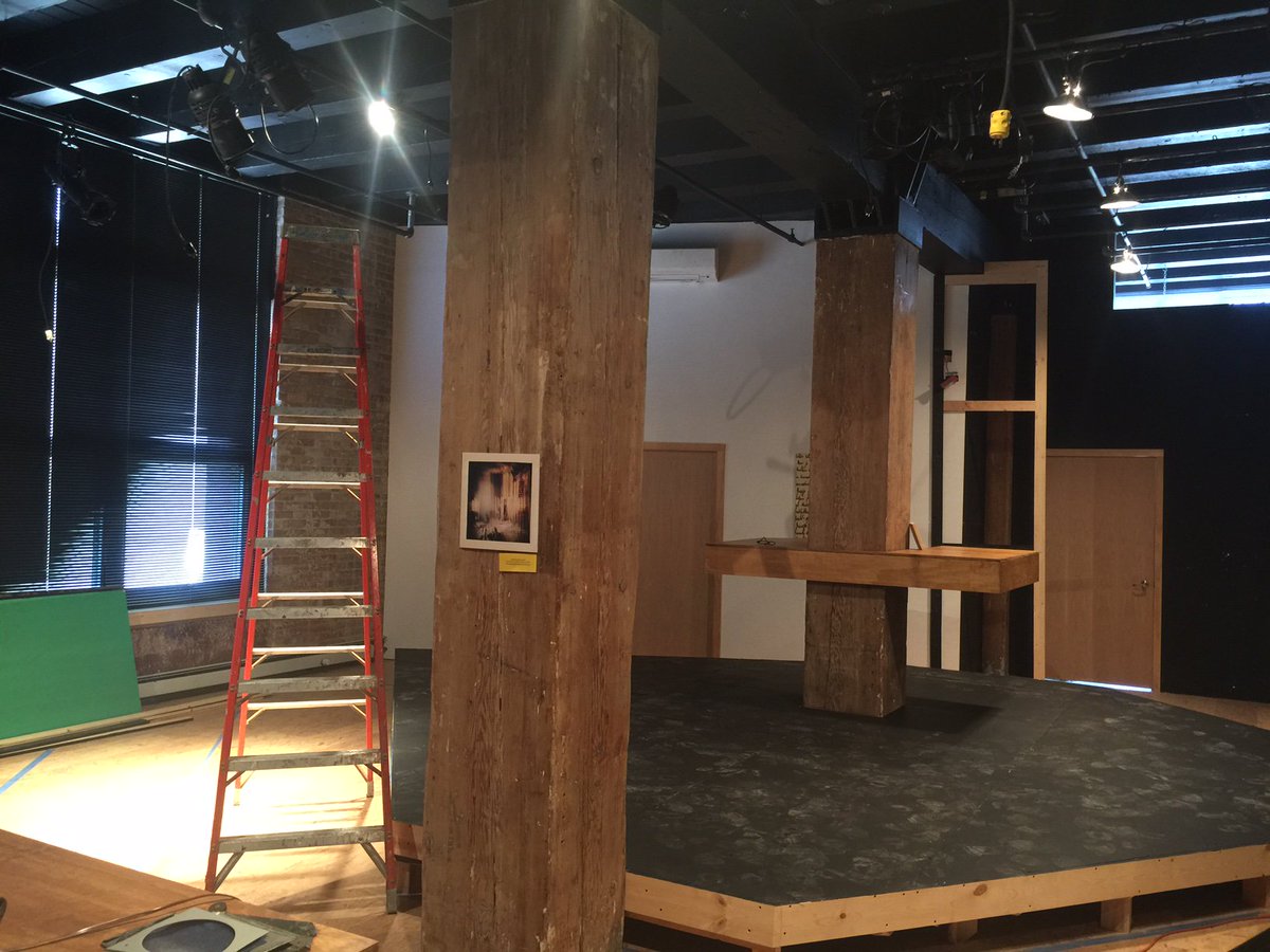 We're back in St Paul, after Mora and Northfield - here's an in-process shot of our space, gradually being transformed for TWISTED APPLES!