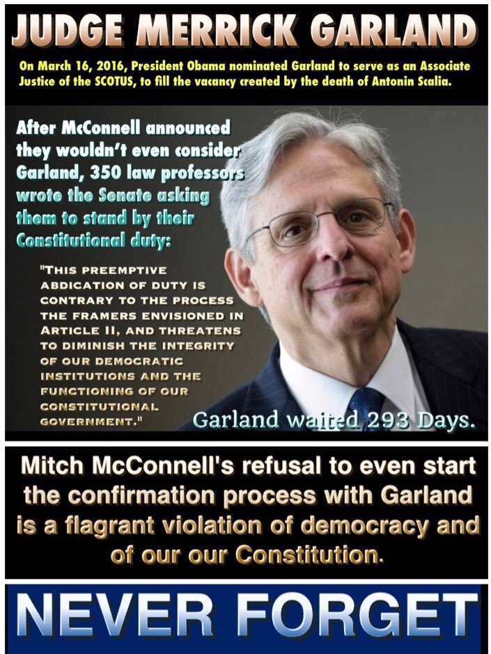 MooPersists's tweet photo. If Neil Gorsuch honors/serves the laws of our Constitution, he'd suggest senate to hold hearings for Obama's nominee first. 
#StopGorsuch https://t.co/V9U0DyqaDM