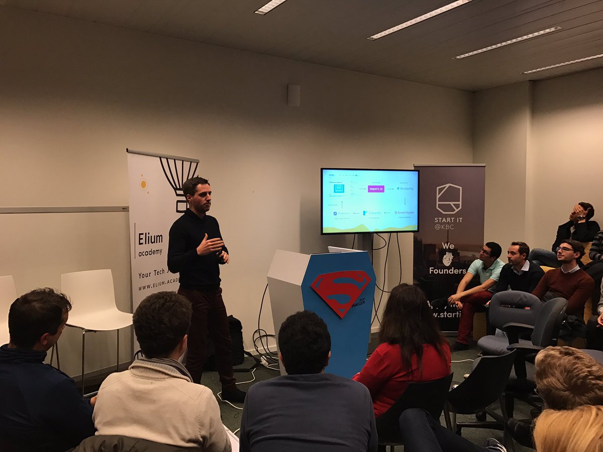 totophe's tweet photo. Presenting Growth Hacking for B2B with @thomarow and @MADKingsag at @startitkbc organised by @EliumAcademy_ https://t.co/NqNPaGve4q