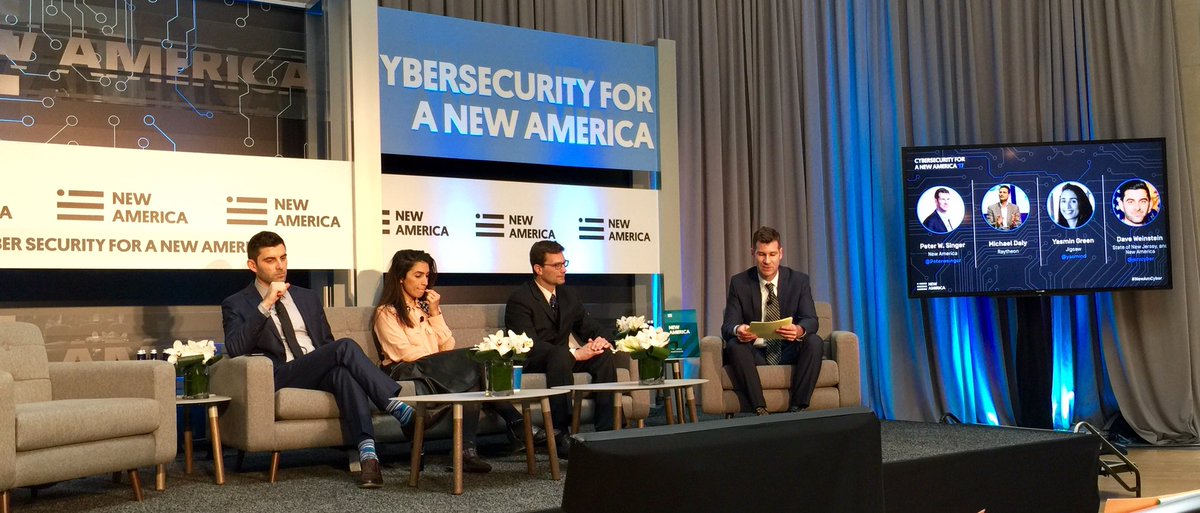 christinayiotis's tweet image. Tomorrow's Tech What it Means for Cybersecurity @jerzcyber @yasmind Michael Daly @peterwsinger #NewAmCyber #EverythingIsHackable #AI #Cloud