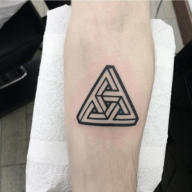 Penrose Triangle By Steve Clifford at Cherry Hill Tattoo Fl  rtattoos