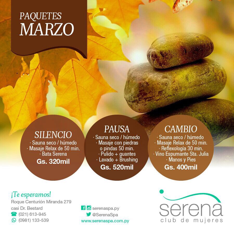 SerenaSpa's tweet photo. Paquetes diseñados especialmente para vos. Reservá tu turno. 🙋🏻💅🏻🙆🏼 https://t.co/7UnyHxqmze