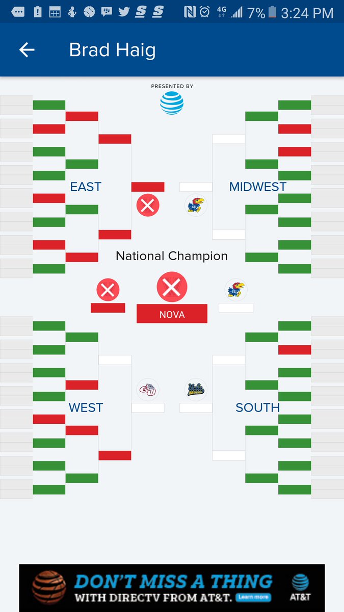 haiger82's tweet photo. My bracket is a lot like my family ... one side is cool and the other side is an absolute disaster #NCAATournament #NeedACharger https://t.co/GTa0N7MhTn