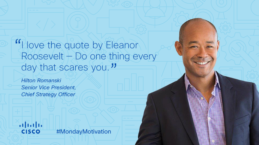 Cisco's tweet photo. Looking for some #MondayMotivation? Check out one of @HiltonRomanski's favorite quotes. https://t.co/vhYnNMrjUx