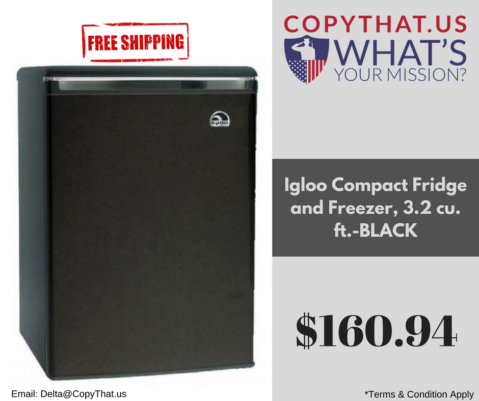 Copy_That_US's tweet photo. #Igloo #CompactFridge and Freezer, 3.2 cu. ft. #freeshipping https://t.co/eEQccQpbVX https://t.co/GLEQig0EFO