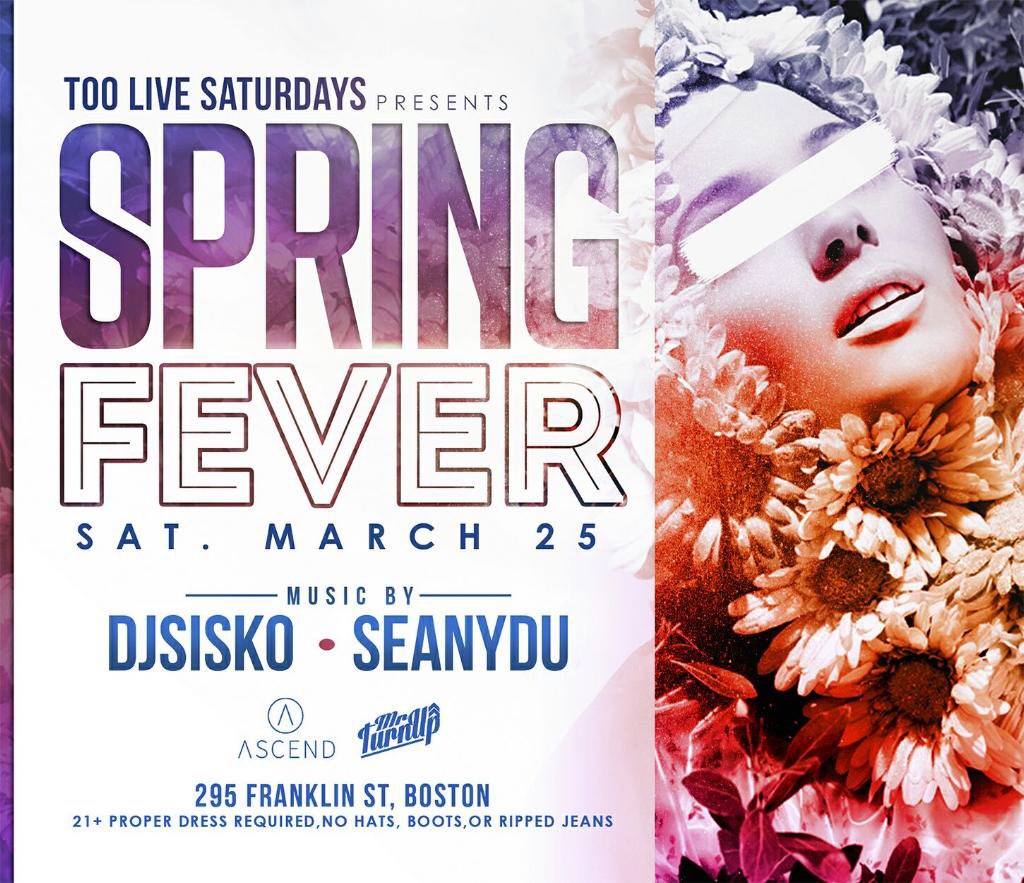 SeanyDu's tweet photo. Come check me out on Saturday at Ascend in Boston 🔥
#TooLiveSaturdays #TooLiveSZN https://t.co/AGuIO4u3vF