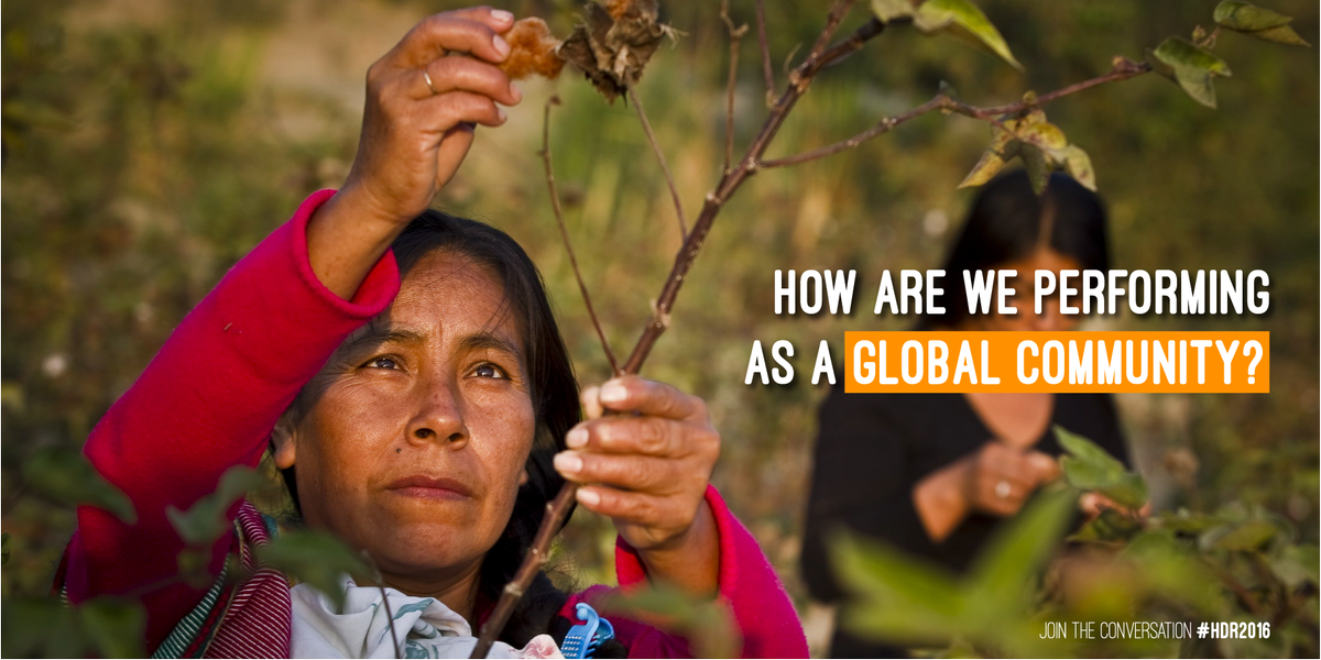 UNDP's tweet image. #HumanDevelopment report launches tomorrow. Stay tuned for results! @HDRUNDP #HDR2016