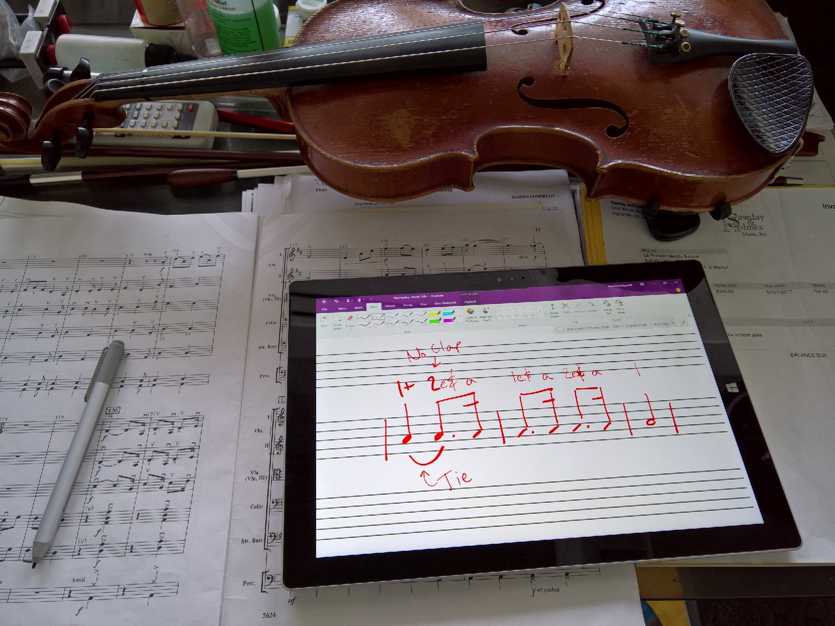 AndrewNRoxanna's tweet image. Working out those tricky rhythms with @Surface &amp;amp; my students. #WirelessProjection #SurfaceExpert #SurfaceEDU #MIEexpert #MusicEd #OneNote