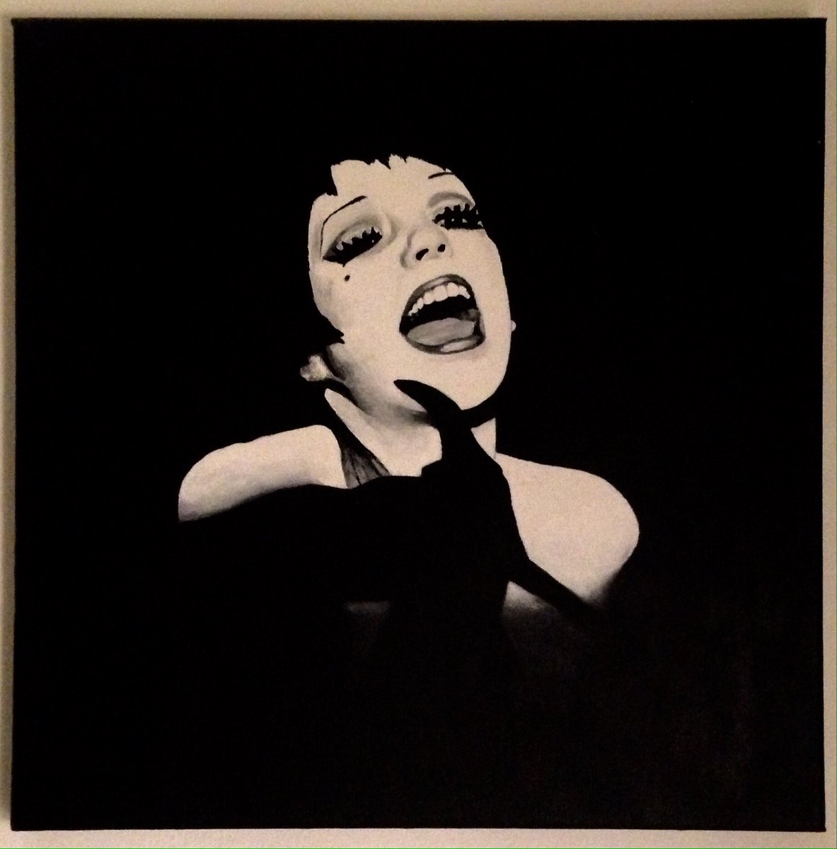 mostynlawrence's tweet photo. Picked up the paint brush again. Here's one of my paintings from way back in 2004! Liza Minnelli https://t.co/RP02PNeS4j