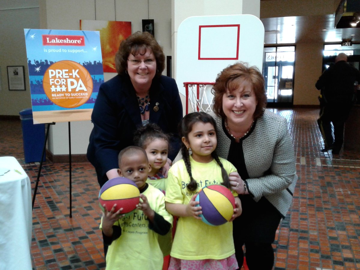 PreK4PA's tweet photo. Thank you @LyndaCulver and Rep. Marcia Hahn for stopping by today during our #Prek Madness at the Capitol! #iamprek https://t.co/Y1IVVs2169