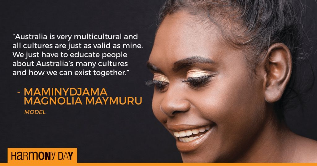 HarmonyDay_AU's tweet photo. Celebrate Harmony Day with inspiring Australian, Maminydjama Magnolia Maymuru @MMaymuru #HarmonyDay https://t.co/IPyt6axOcW