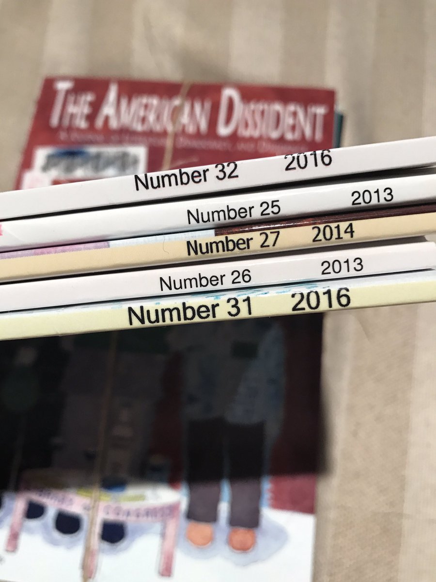 APPLESToNEPiX's tweet photo. Scored two bundles📚📚of
#AmericanDissident📚🇺🇸📚
<8>
#LibraryRejects #dissent
I smell gold, in #artifact-ual value here:
#c2015-16 politix🐴 https://t.co/K53EdOvaML